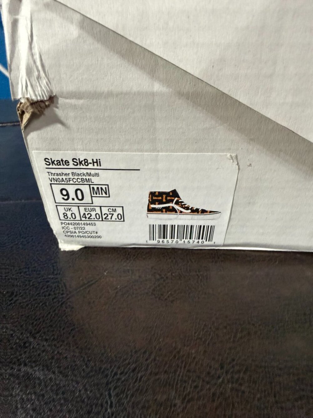 NWT Vans x Thrasher Skate High Top Men's 9 WMNS 10.5 - Picture 2 of 5
